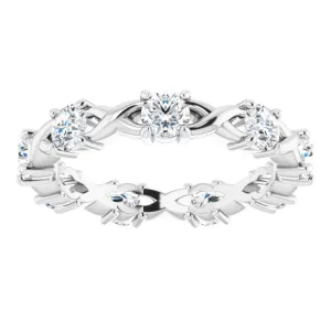 0.90 ct. Round Diamond Twist Design Eternity Band