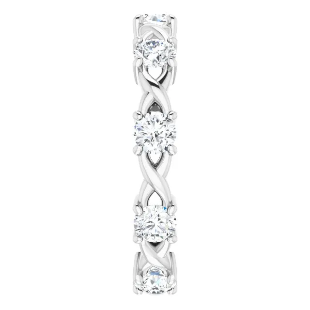 0.90 ct. Round Diamond Twist Design Eternity Band