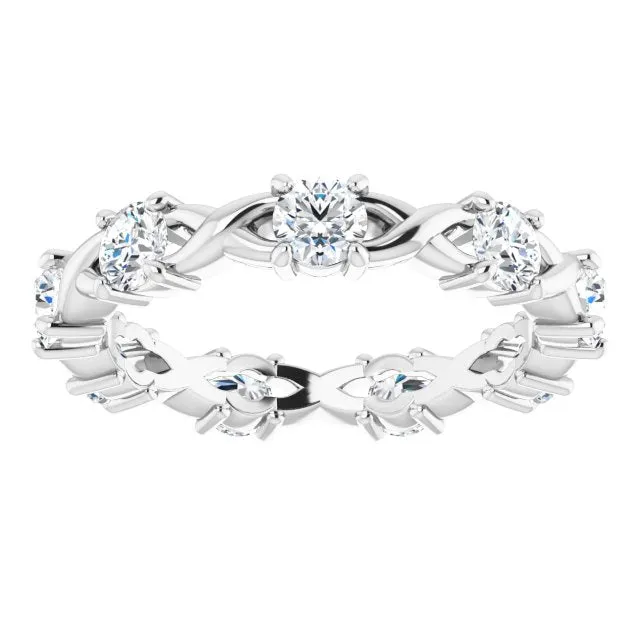 0.90 ct. Round Diamond Twist Design Eternity Band