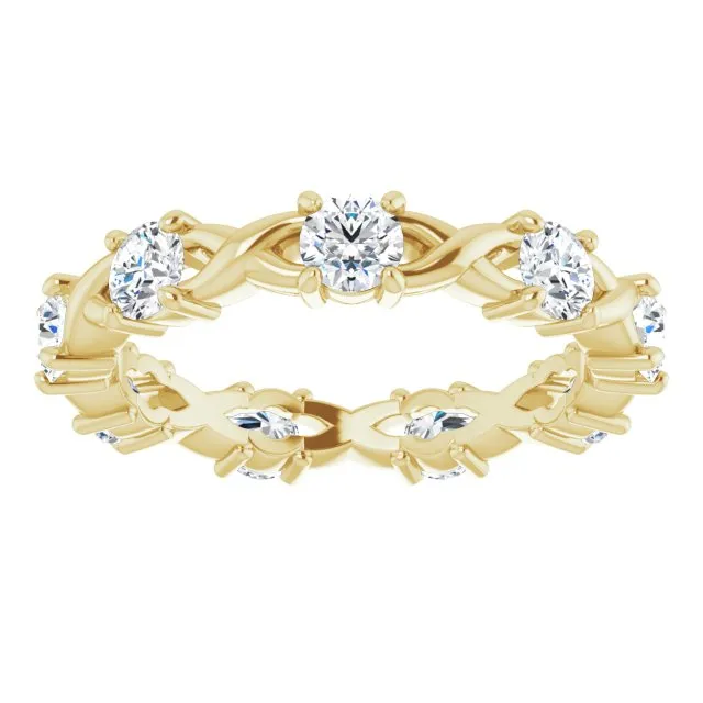 0.90 ct. Round Diamond Twist Design Eternity Band