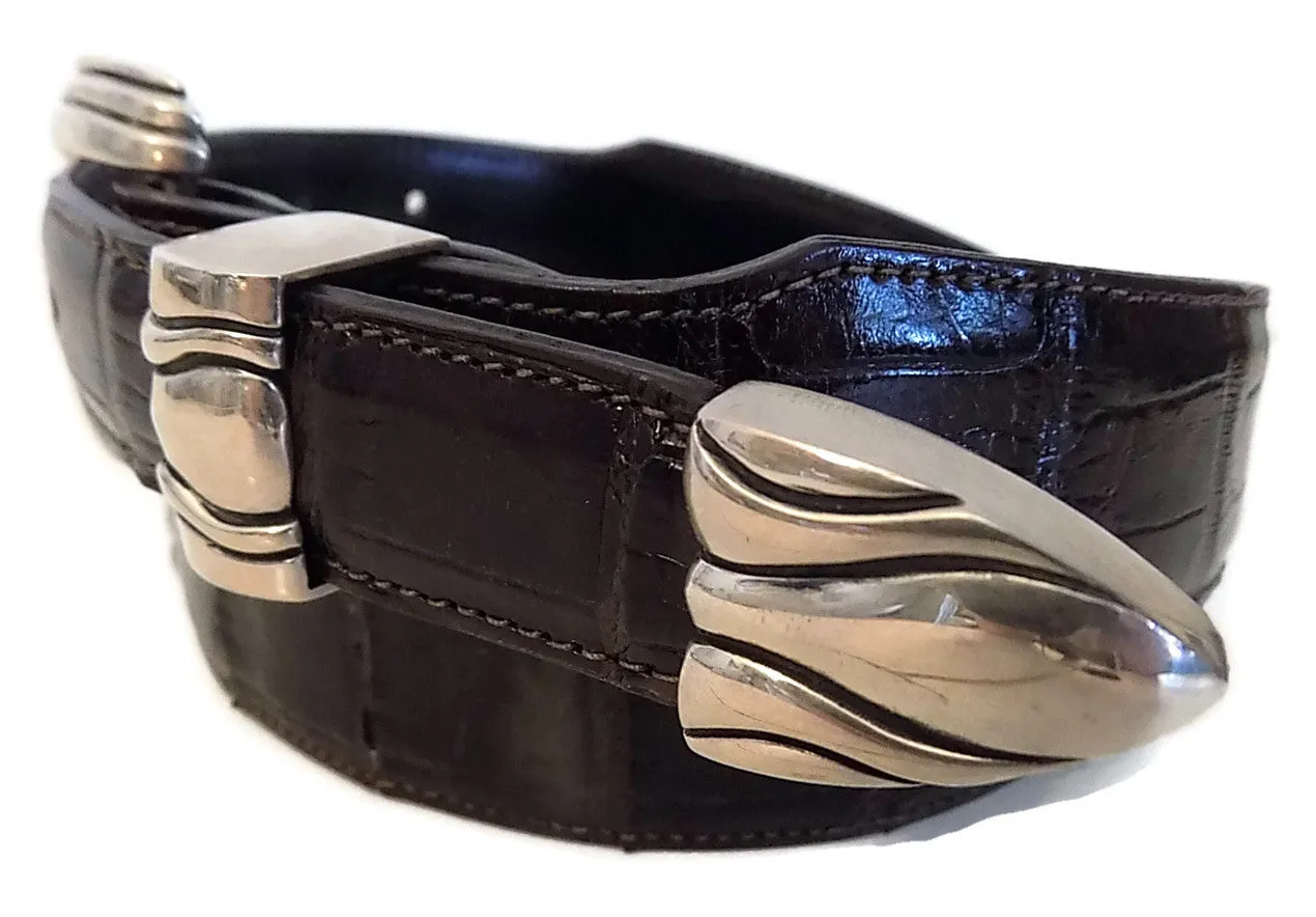 1” CYLON 3 Piece Buckle Set in .925 Sterling Silver