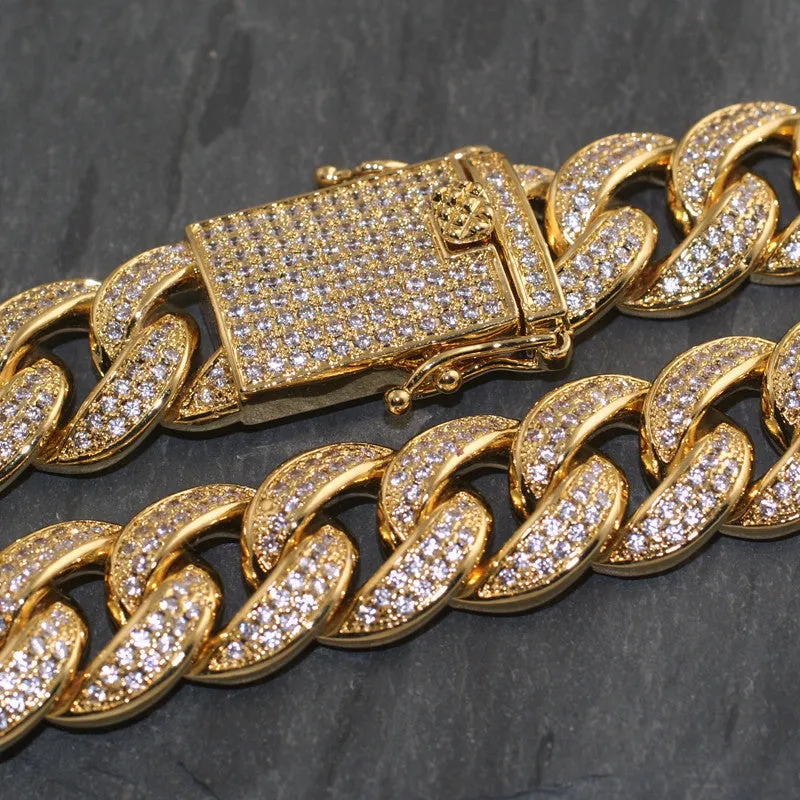 15mm High End Iced Out Miami Cuban Chain