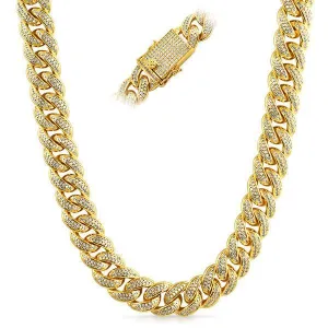 15mm High End Iced Out Miami Cuban Chain