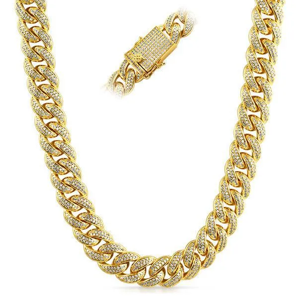 15mm High End Iced Out Miami Cuban Chain