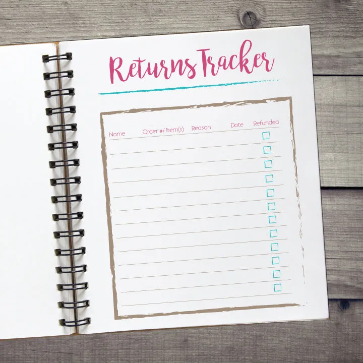 2020 Printable Business Planner Journal Tracker