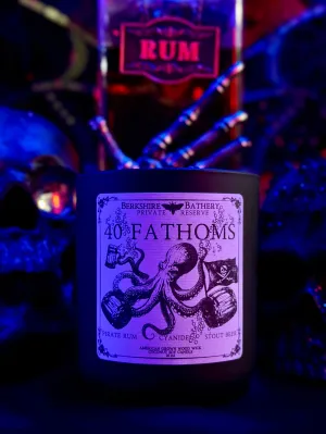 40 Fathoms | Booze   Cyanide   Woods - 16oz Wood Wick Candle