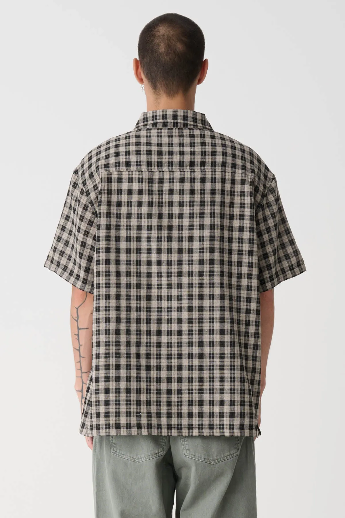 91 OXFORD SHIRT - TAN/BLACK