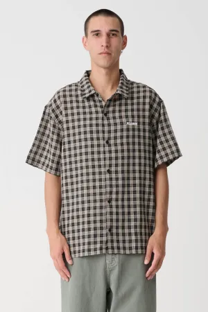 91 OXFORD SHIRT - TAN/BLACK