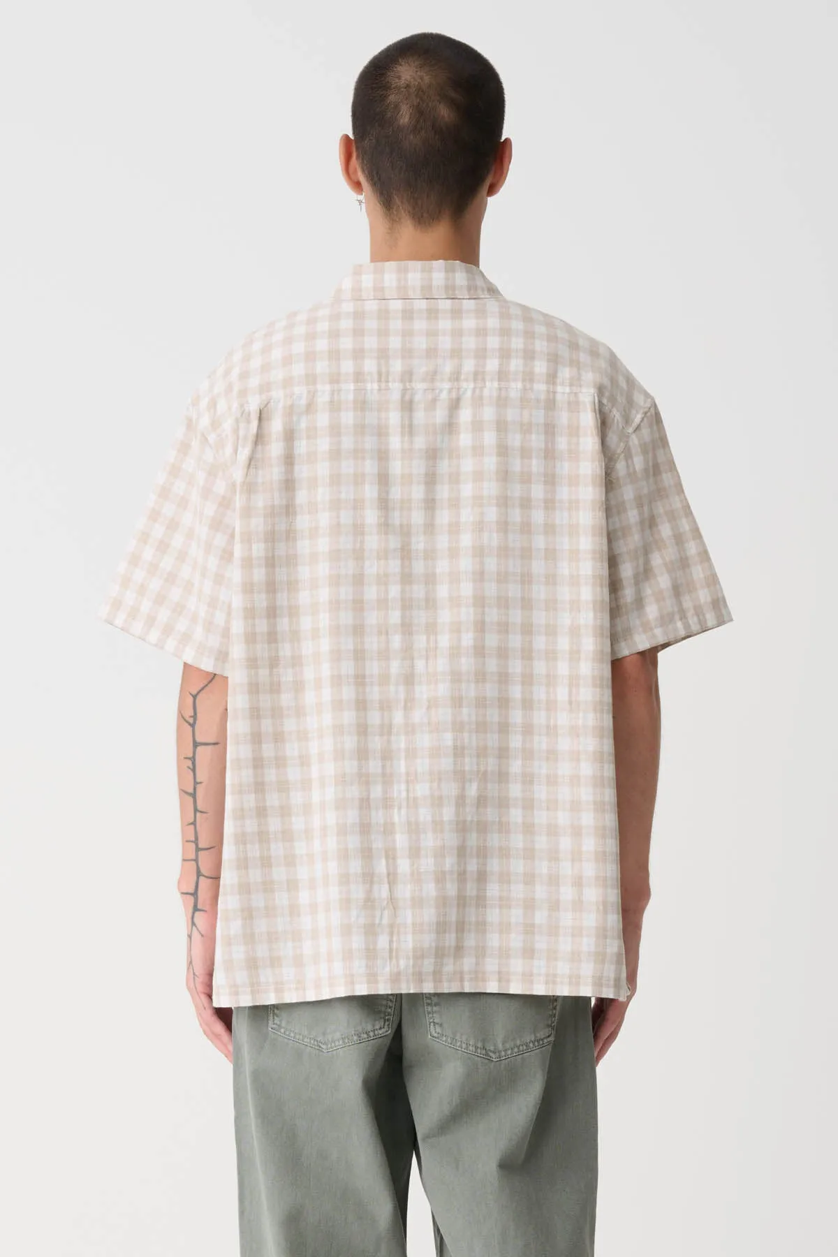 91 OXFORD SHIRT - TAN/WHITE