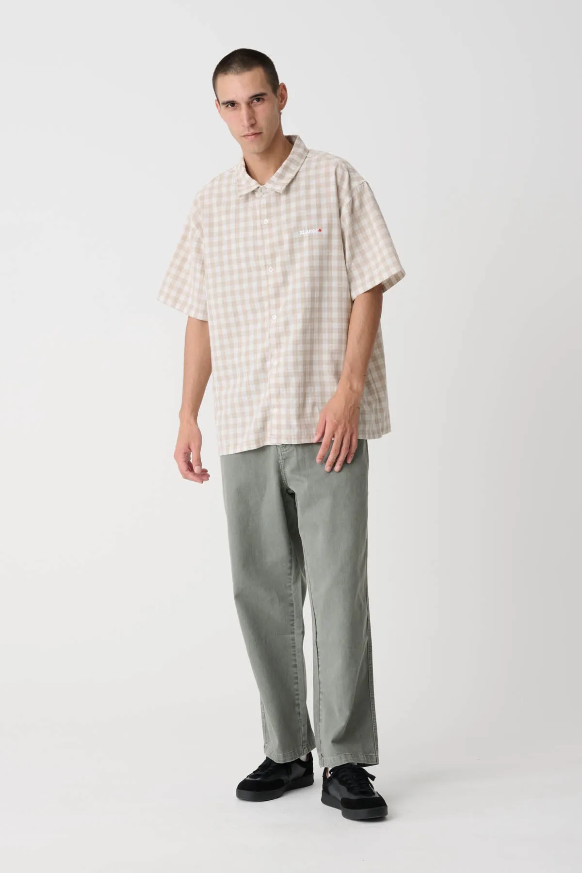 91 OXFORD SHIRT - TAN/WHITE