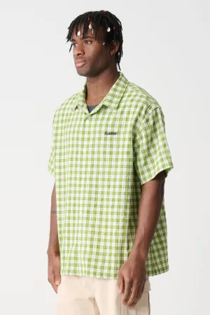 91 Oxford SS Shirt - Green Check Oxford