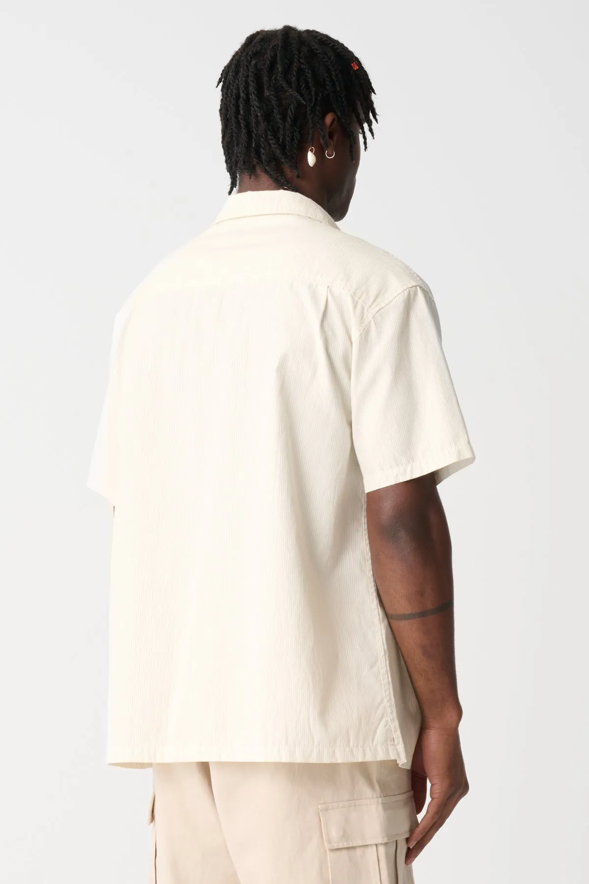91 Oxford SS Shirt - Tan Stripe Oxford