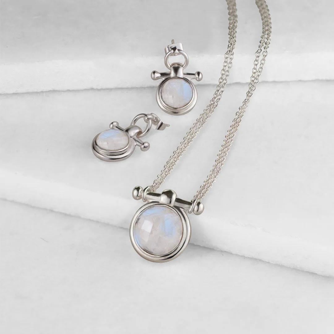 Adele Equestrian Horse Bit necklace Moonstone & Sterling Silver