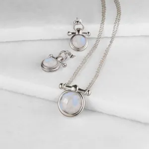 Adele Equestrian Horse Bit necklace Moonstone & Sterling Silver