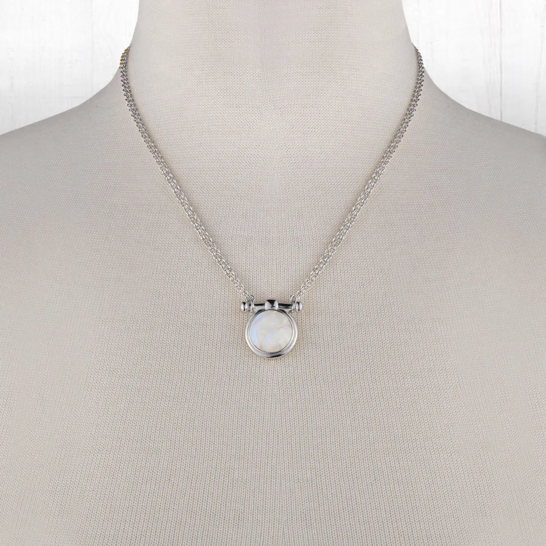 Adele Equestrian Horse Bit necklace Moonstone & Sterling Silver