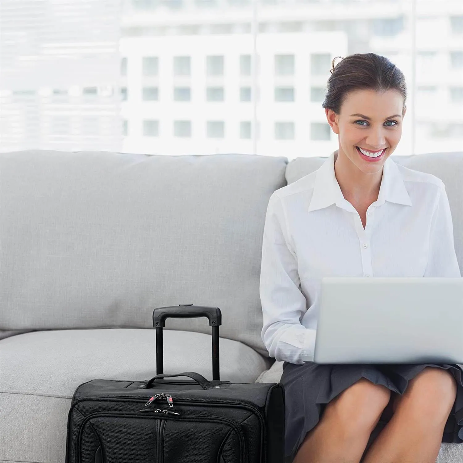 Aerolite (45x45x23cm) Executive Mobile Business Cabin Hand with Luggage Rolling Laptop Bag