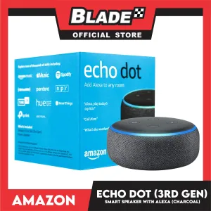 Amazon Echo Dot Smart Speaker with Alexa (3rd Generation) Charcoal