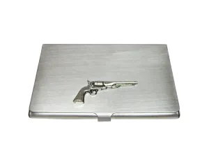 Antique Revolver Pistol Gun Business Card Holder