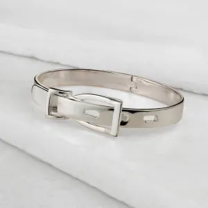 Ashton - English Stirrup Lock Sterling Silver and Brass Buckle Bracelet