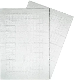 Athens Luxury Checkerboard Cotton Bathroom Mat – 900 GSM Heavy Duty