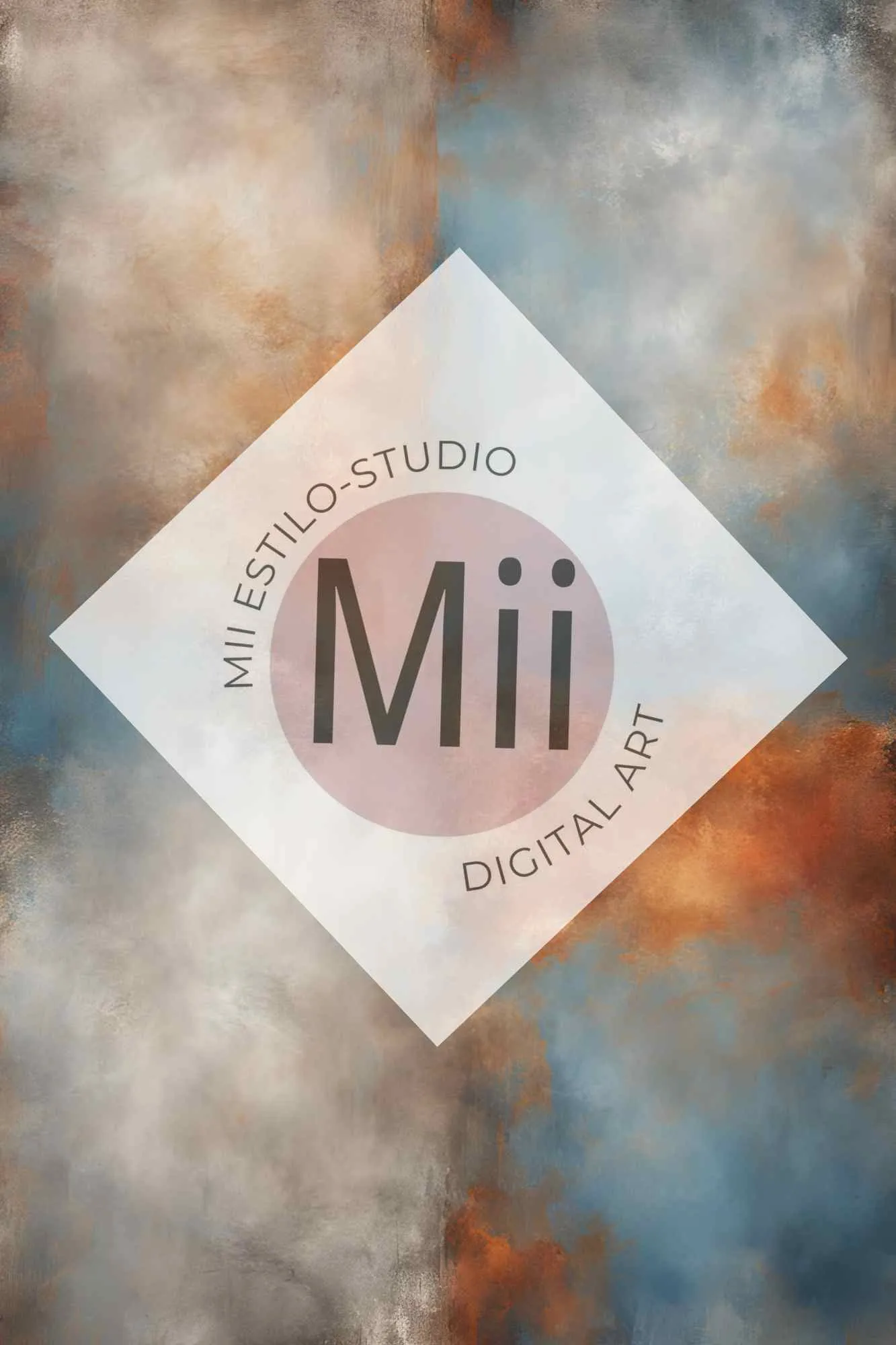 Atrofusca Luxury Abstract Painted Digital Backdrop – Soft Pastel & Earthy Tones for Photography & Photoshop