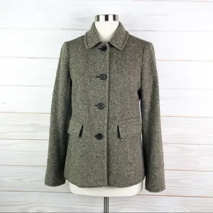 Banana Republic Blazer Tweed Jacket Career Tan S