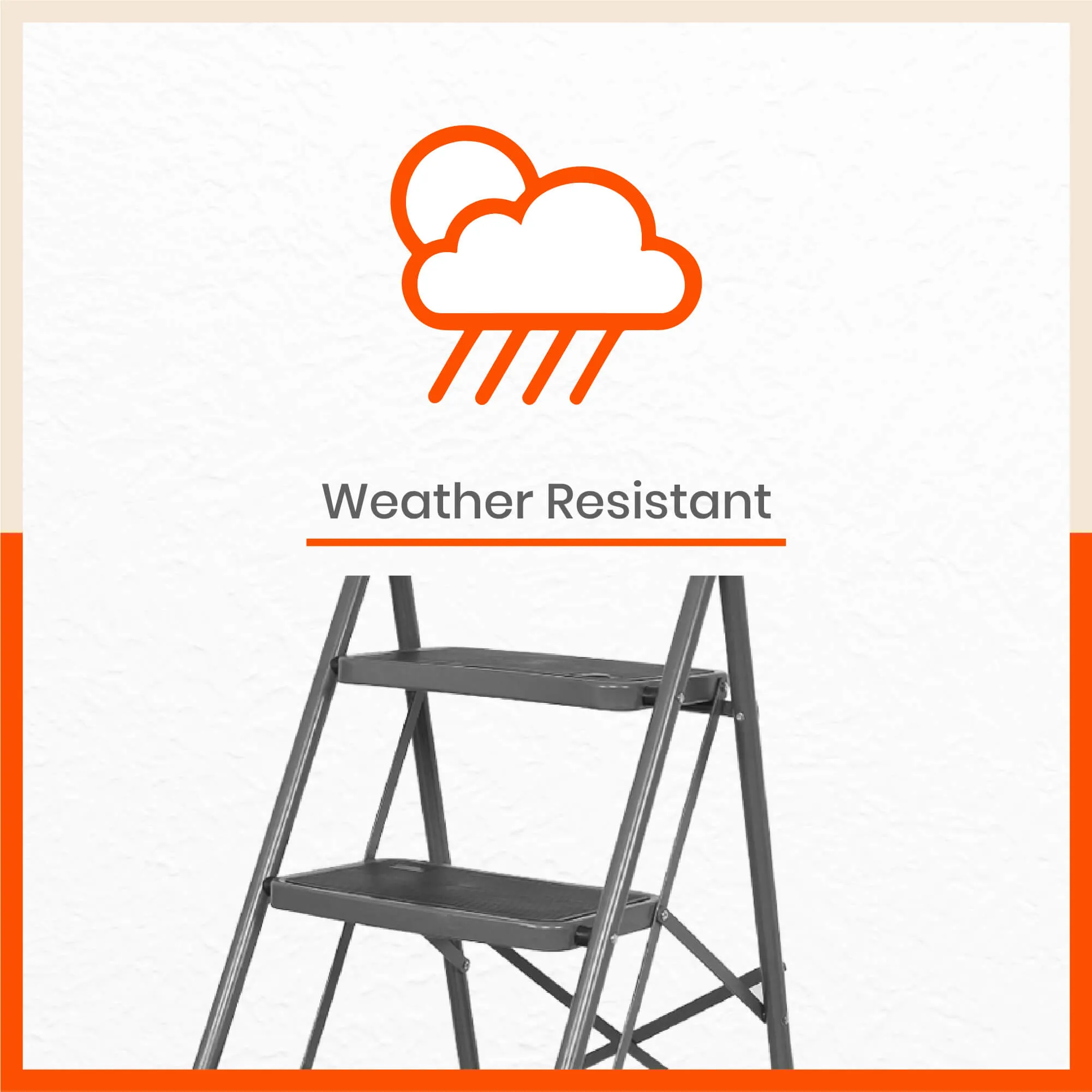 Bathla Boost 4 - Step Foldable Steel Ladder For Home