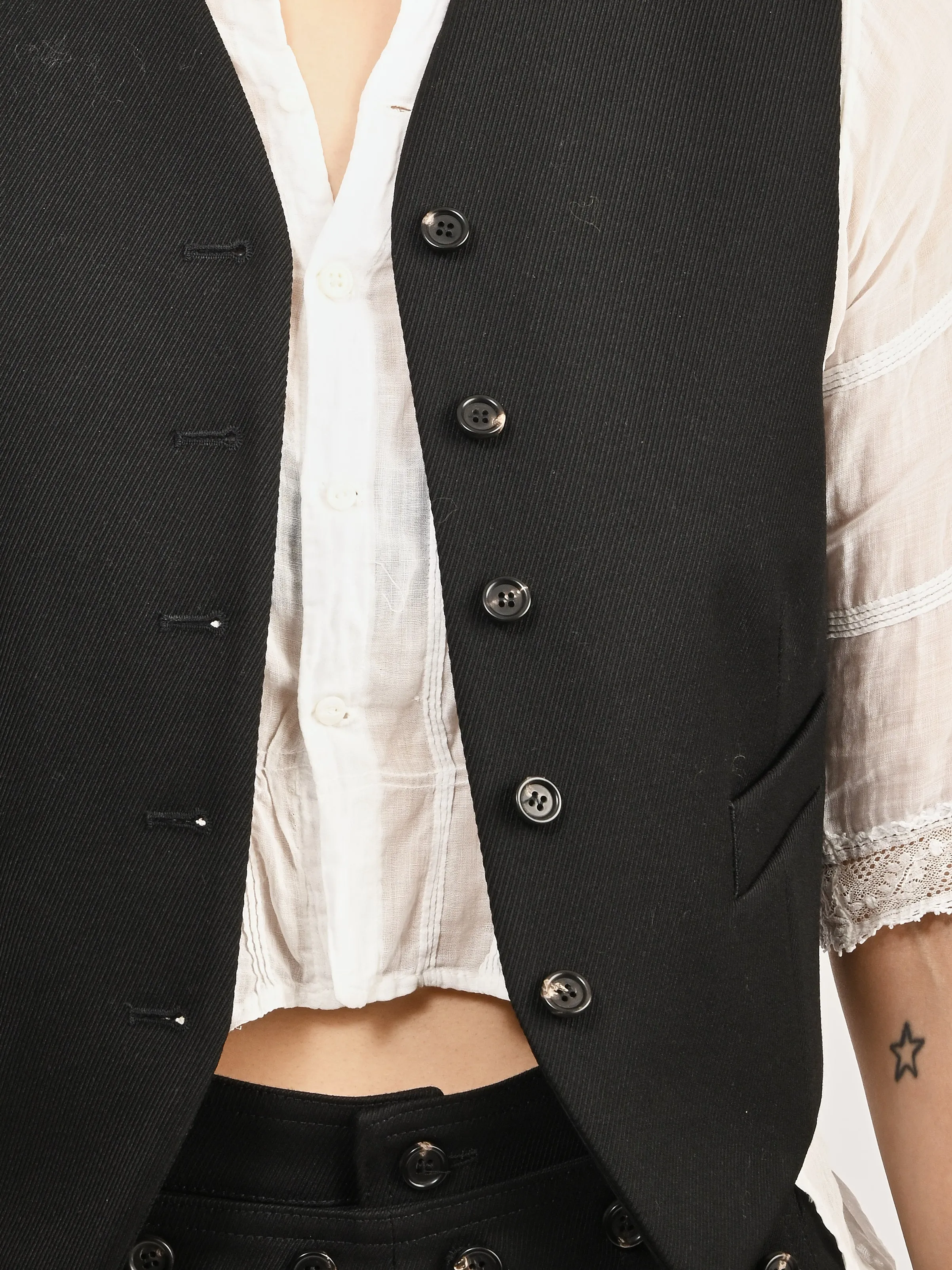 Black Riding Twill Waistcoat
