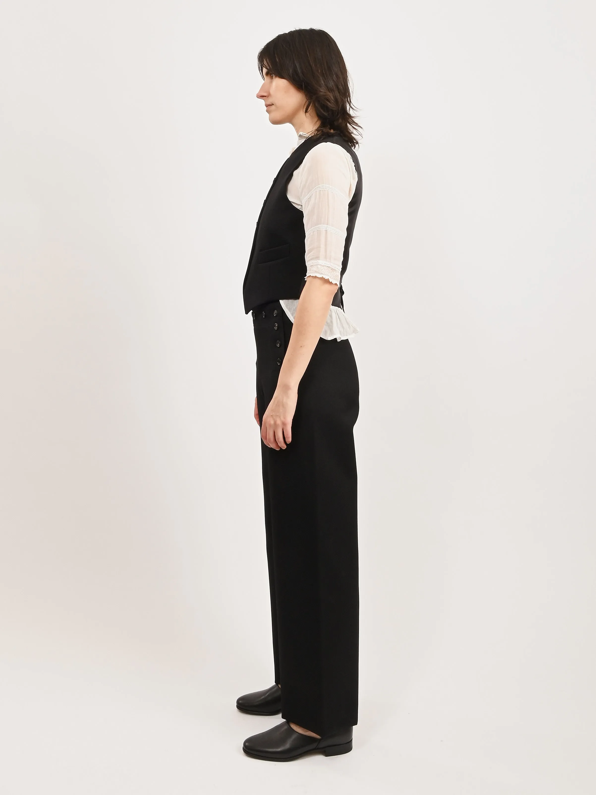 Black Riding Twill Waistcoat