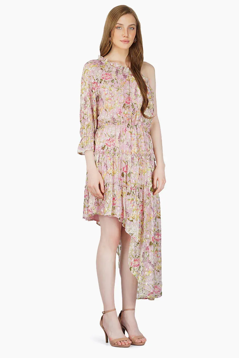 BLOOMING FLORALS HI-LOW DRESS