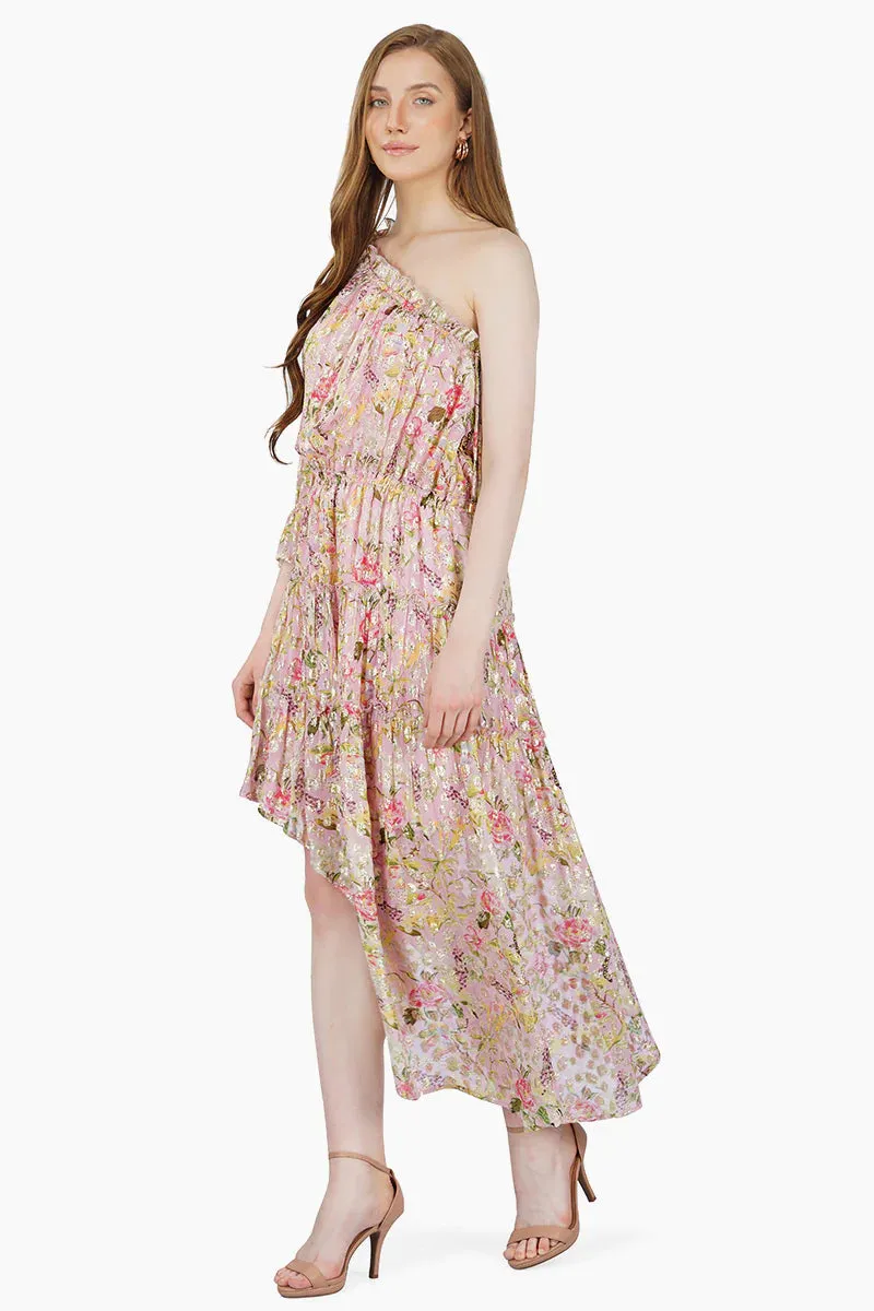 BLOOMING FLORALS HI-LOW DRESS