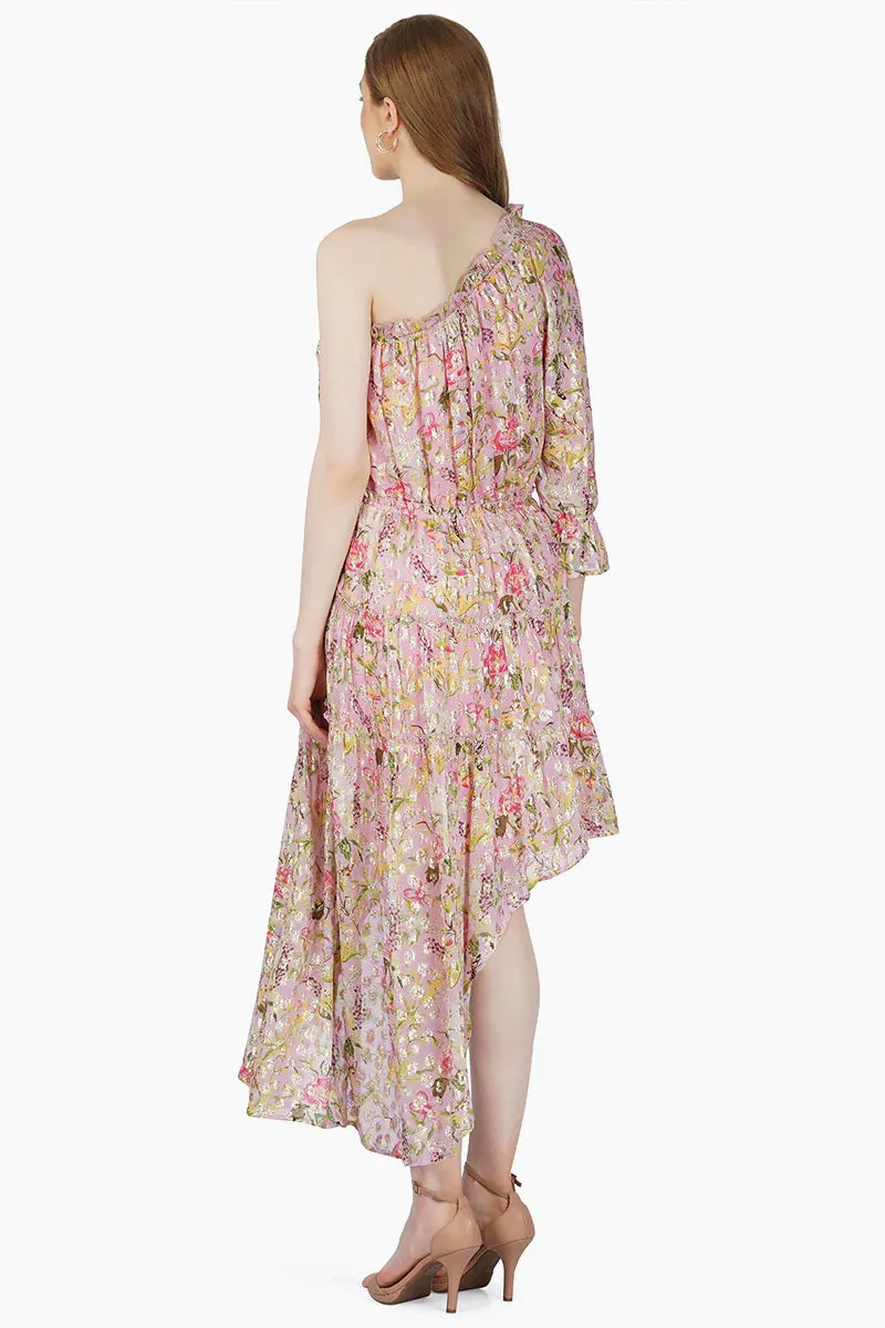BLOOMING FLORALS HI-LOW DRESS