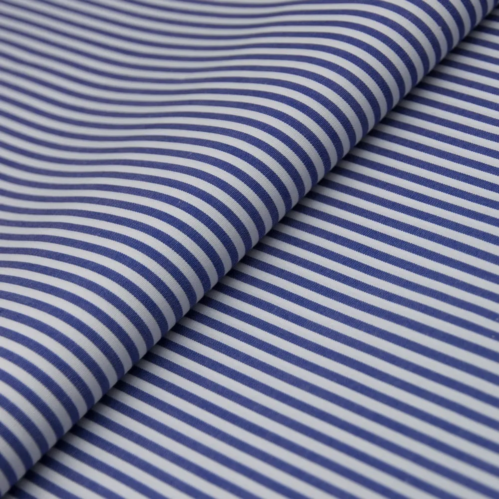 Blue Broadcloth Bengal Stripe