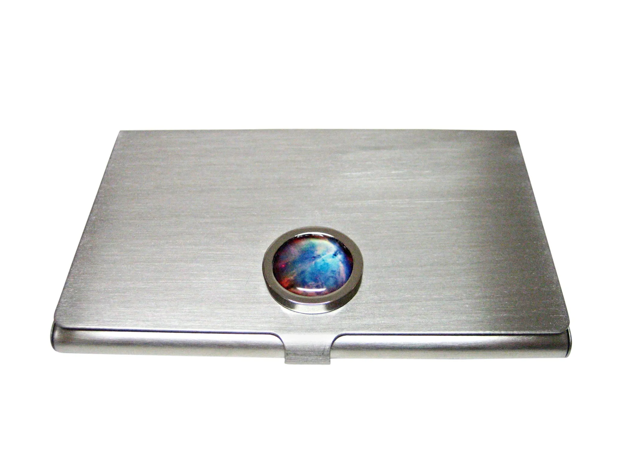 Bordered Nebula Cloud Business Card Holder