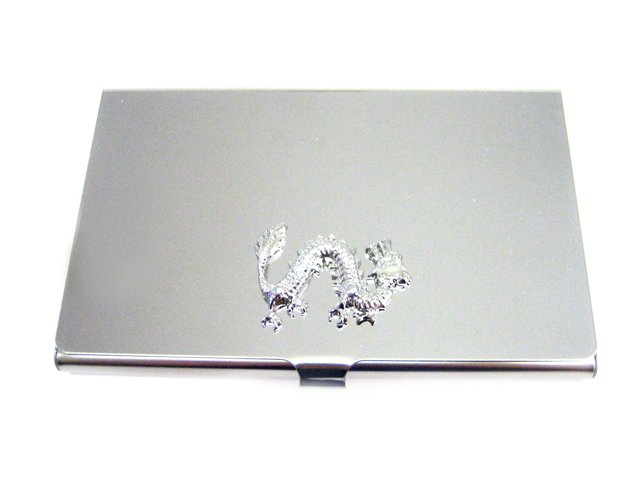 Business Card Holder with Dragon Pendant