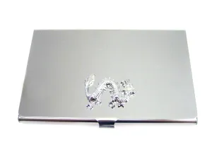Business Card Holder with Dragon Pendant