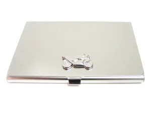 Business Card Holder with Motorcycle Pendant