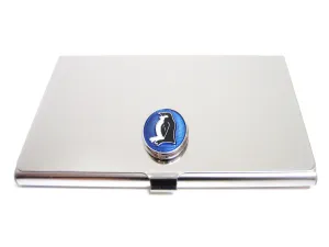 Business Card Holder with Penguin Pendant