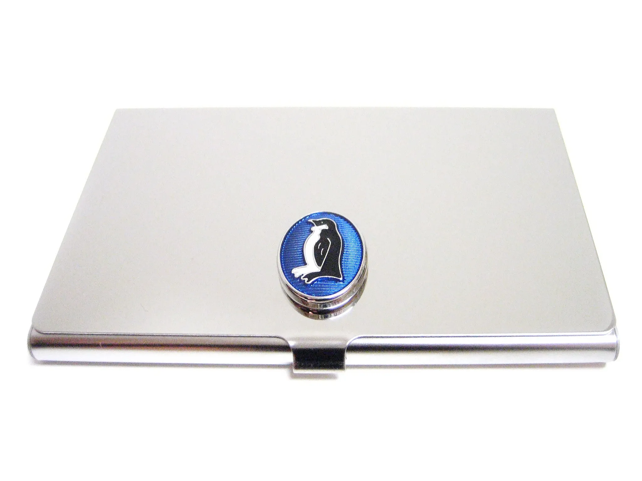 Business Card Holder with Penguin Pendant