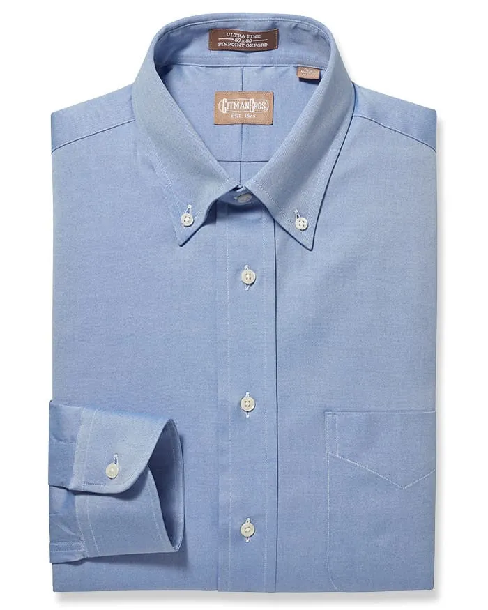 Button Down Pinpoint Blue - Big/Tall