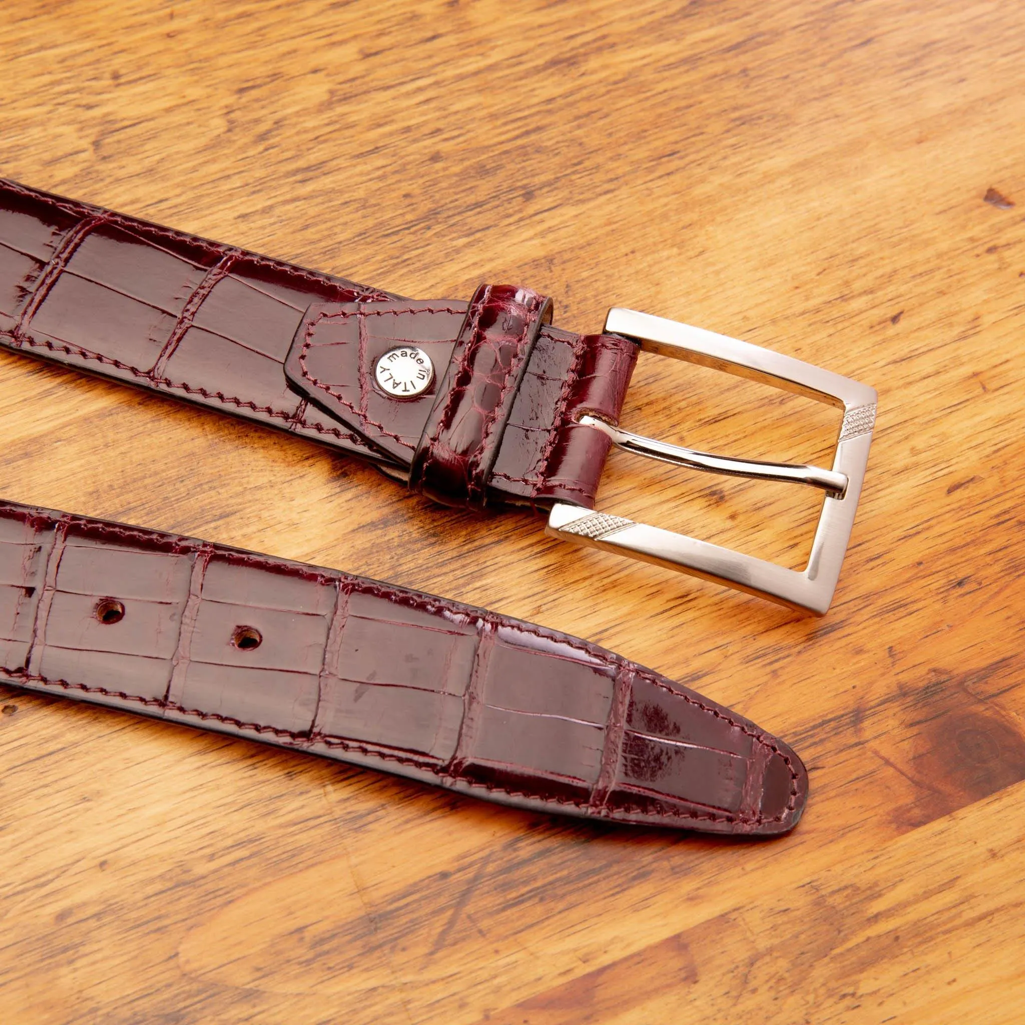 C8099 Calzoleria Toscana Crocodile Belt