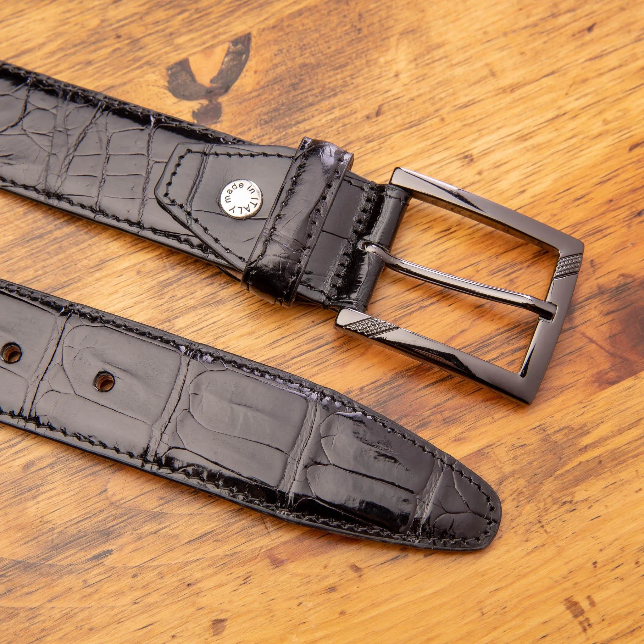 C8099 Calzoleria Toscana Crocodile Belt