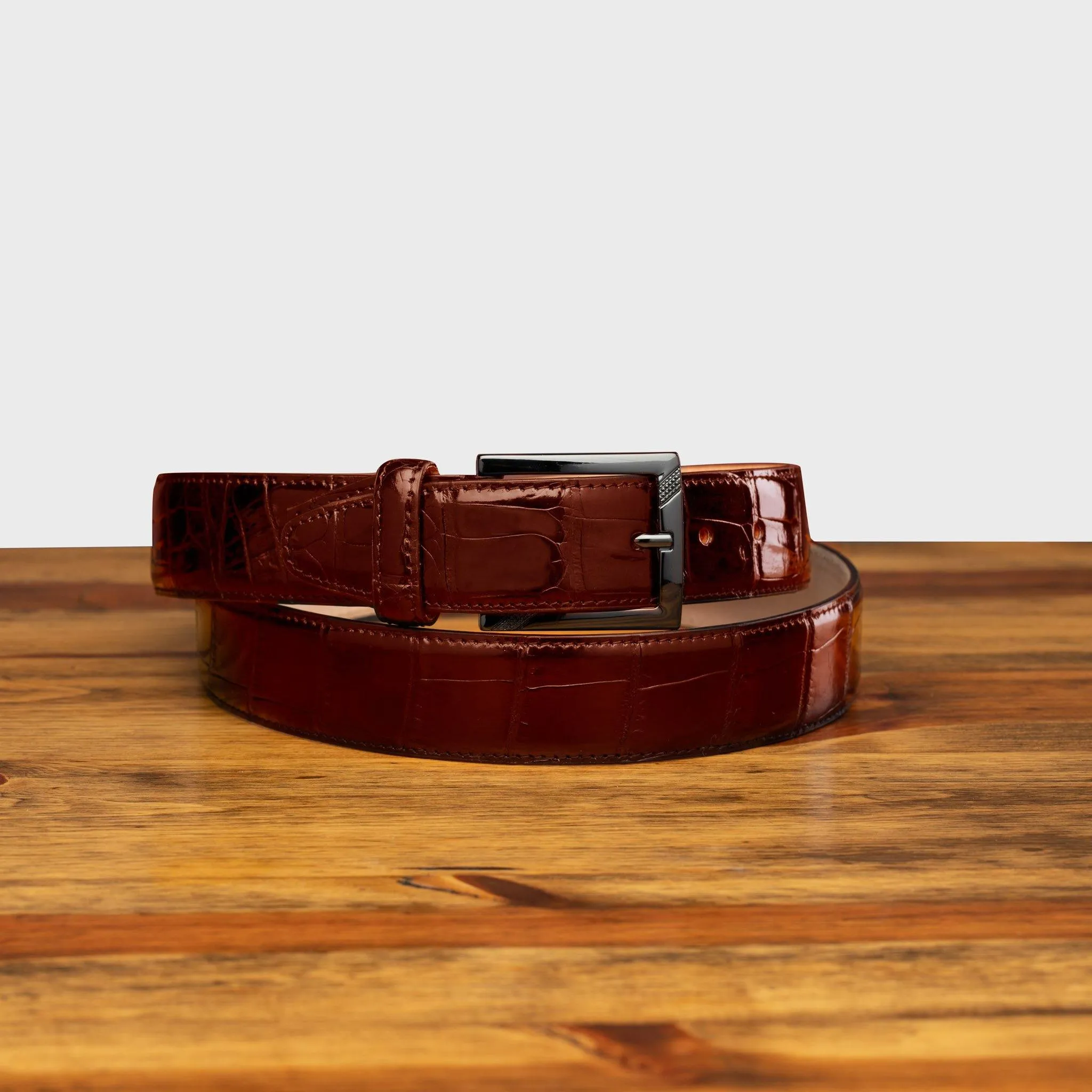 C8099 Calzoleria Toscana Crocodile Belt