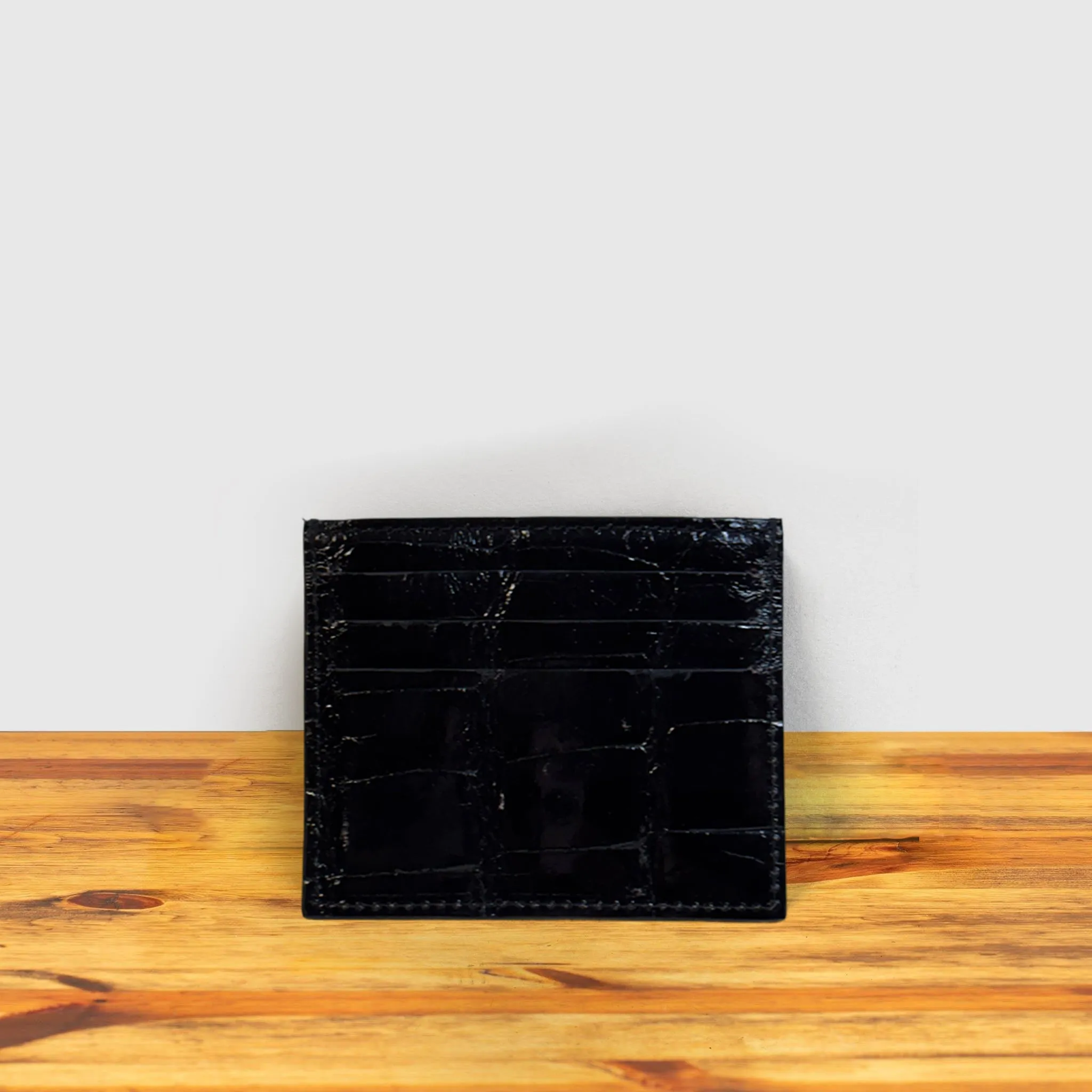 Calzoleria Toscana Kang Crocodile Credit Card Holder