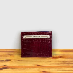 Calzoleria Toscana Kang Crocodile Credit Card Holder