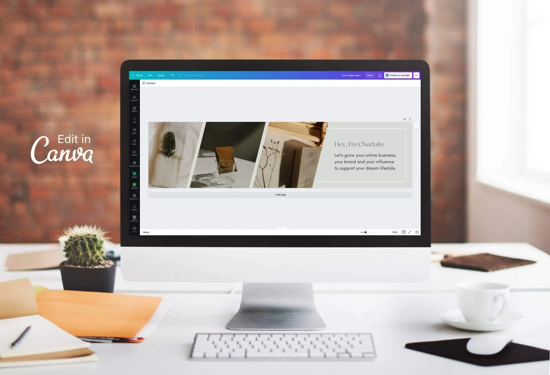 Charlotte LinkedIn Banner Canva Template