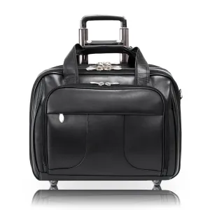 CHICAGO | 17” Leather Detachable-Wheeled Overnight Laptop Case