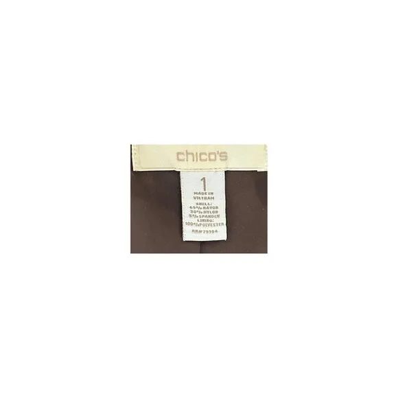 Chico’s Fully Lined Women’s Blazer/Jacket Size 1 Medium 8/10 in Brown