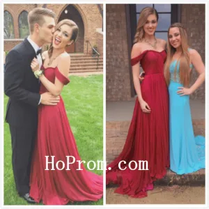 Chiffon Long Prom Dresses,Red Prom Dress,Evening Dress
