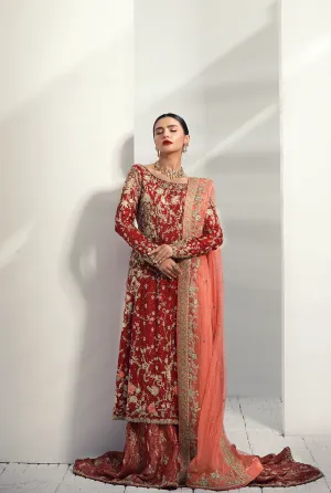 Classic Bridal Red Lehnga with Embroidery #Y6126
